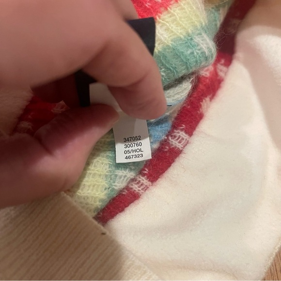 Vintage Y2K Gap Beanie Women’s OS Colorful Stars Rainbow Lambswool Angora Rabbit - Picture 7 of 7